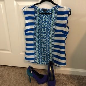Turquoise and blue dress Top